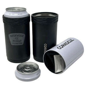 Lot of 2 Caddyshack Corkcicle Arctican Can Bottle Cooler Black Travis Mathew